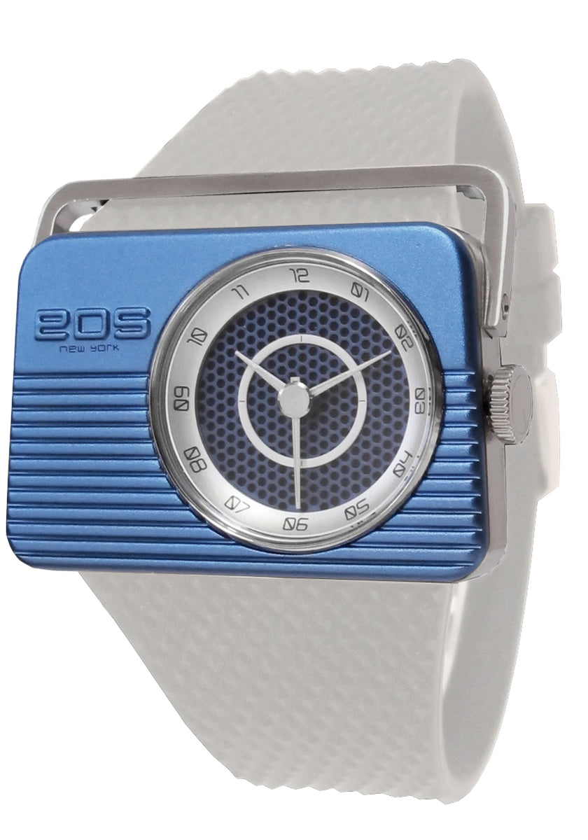 Montre EOS New York Airwaves Quartz - Boîtier Acier/aluminium Rouge, Bracelet Silicone Blanc, Unisexe, Neuve Avec étiquettes