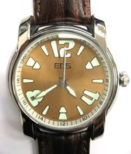 EOS New York Mens Large Gatsby Watch in Choco Brown