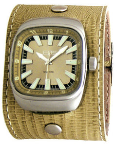 EOS New York Ring Leader Wide Band Watch in Cream